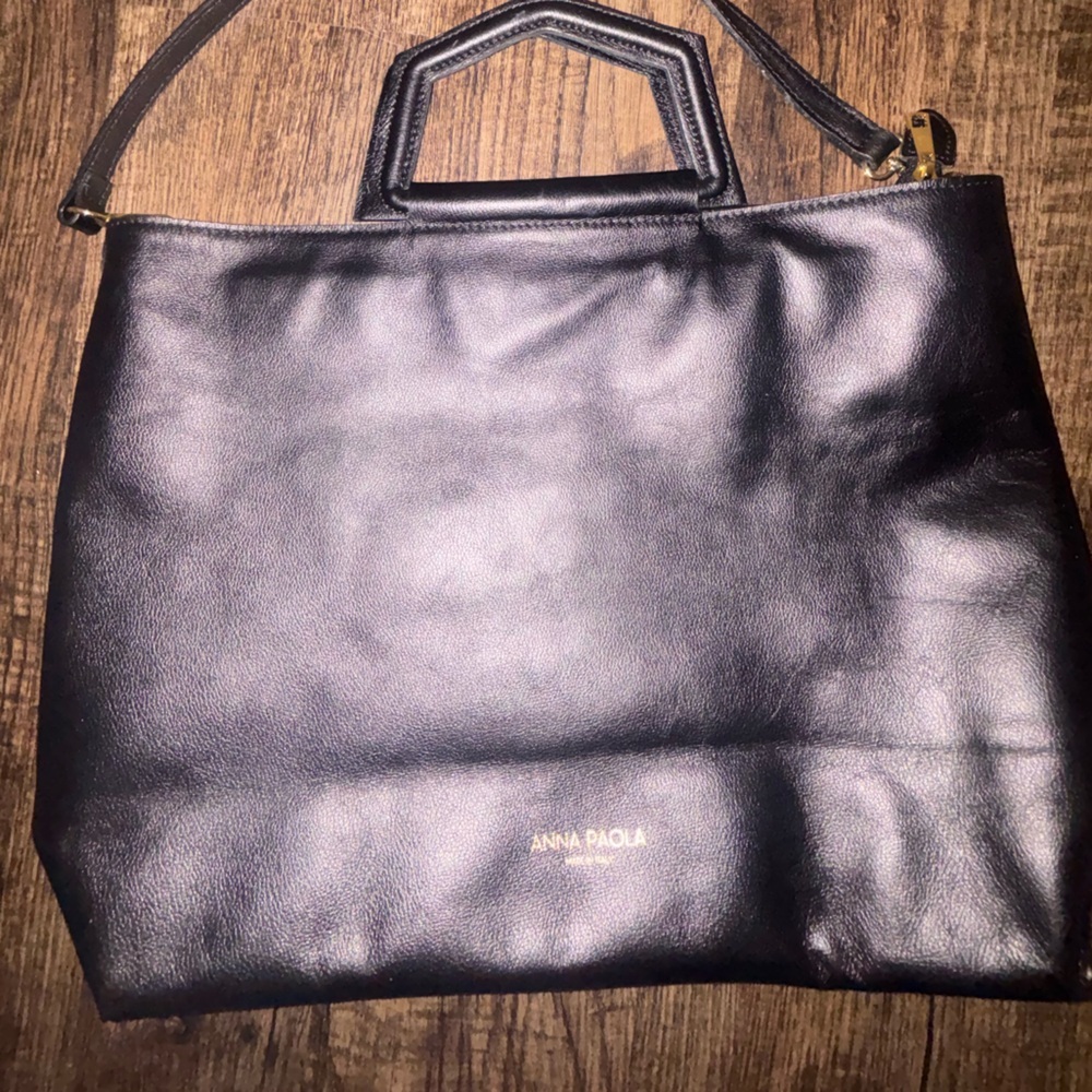 Anna Paola Elegant Black Tote Bag